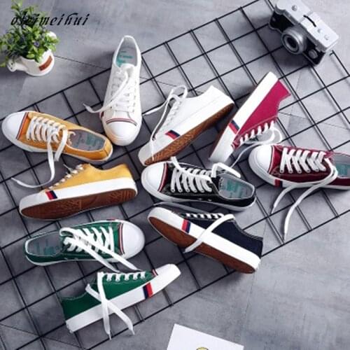 Summer Fashion Women Casual Shoes Lace-Up Comfortable Flat Casual Shoes slipony Woman Footwear Leisure Women Canvas Shoes