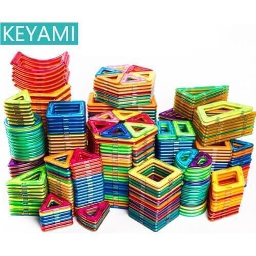 KEYAMI Magnetic Toys Big size Magnetic Blocks DIY Bulk retail kids toys Accessory Construct Magnet Model Educational Toys