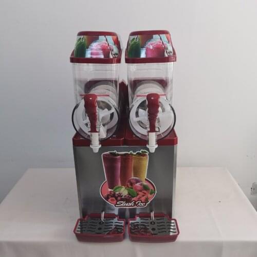 Frozen Drink Slush Machine Smoothie Slushy Maker 2 Cylinder Snow Melting Machine Ice-Cool Juice Dispense Commercial