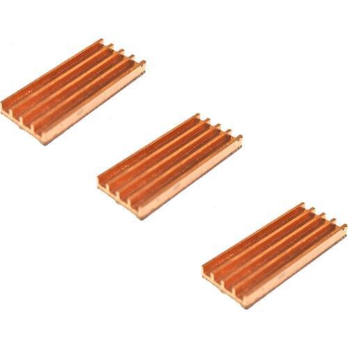 3pcs Pure Copper Mini Ultra thin heat Sink Memory RAM Cooling For VGA DDR MOS IC Chipset Radiator Cooler Heatsink 22x9x2/3/4mm