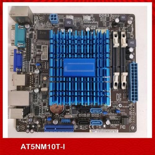 Desktop Motherboard For ASUS AT5NM10T-I D525 CPUlow-power consumption 17*17 DDR3 Perfect Test,Good Quality