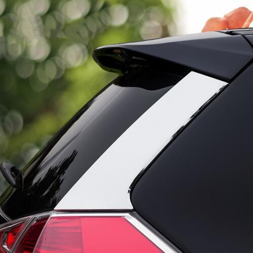 Stainless steel For Nissan X-trail Xtrail T32 Rogue 2014-2018 Rear windows pillar Spoilers Wings Cover Trim Sticker car styling