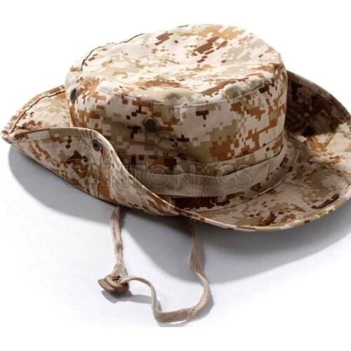 HuntingTactical Airsoft Sniper Camouflage Boonie Hat Summer Camping Hiking Mans Round Nepal Fishing Hat Army Cadet Military Cap