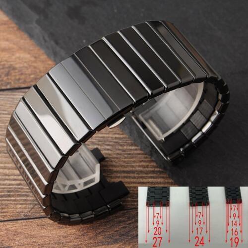 Ceramica Watch Bracelet Butterfly Buckle Strap for Rado Ceramica Series Man WatchBand CERAMICA R21347222 R21540742 19/24/27/35mm