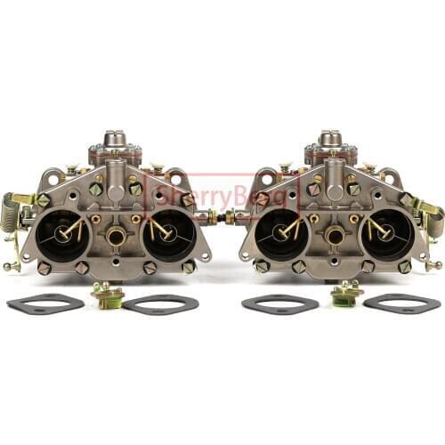 SherryBerg Chrome Carburetor Carb Pair CARBURETTOR for PORSCHE 356/912 40 PII-4 Weber SOLEX TYPE 2PCS/SET LEFT & RIGHT Vergaer