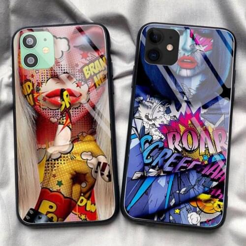 Texture Shape Phone Cases Tempered Glass For iPhone 11 Pro XR XS MAX 8 X 7 6S 6 Plus SE 2020 12 Pro Max Mini case