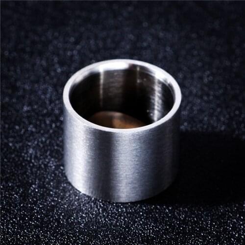 MOREDEARDull Polish 18MM Wider Titanium Ring for Men Silver color