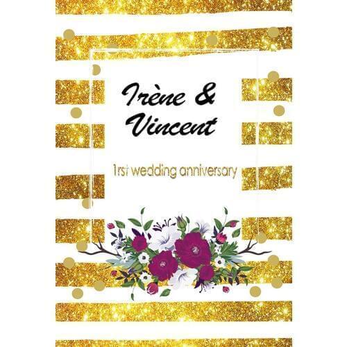 Customized name photo backgrounds vinyl wedding anniversary photography backdrops for photographer studio props backdrop lv-413