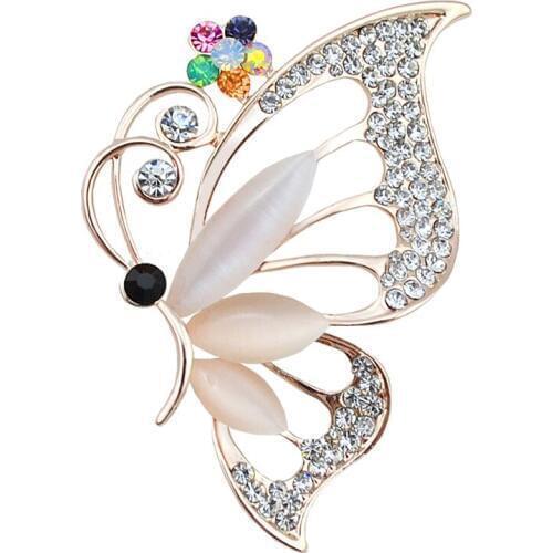 Womens cospay Han Shishang Sweet Ma'am Sweater Accessories Brooch Clothes And Ornaments Product Pin Shawl Buckle Colour Butterf