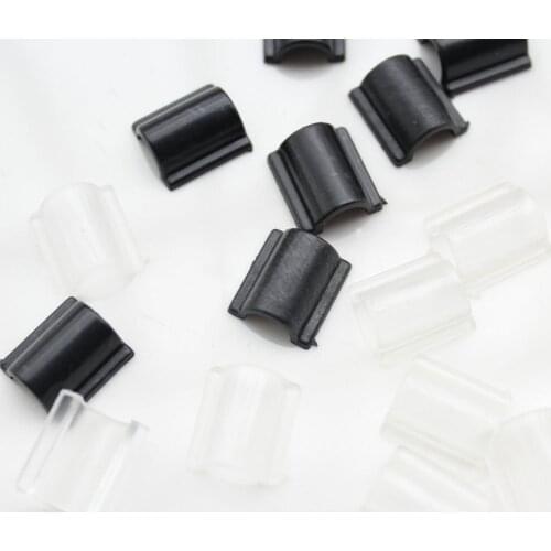 1000pcs black and clear mix color Plastic Bases Glue Pad rectanglur 13mm for ponytail holder etc. rectangle