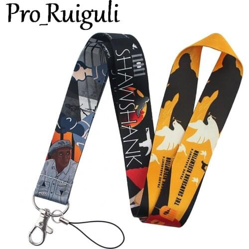 30pcs The Shawshank Redemption Lanyards Cool Neck Strap webbings ribbons Phone Key ID Card Holder Lanyard For Key DIY Hang Ropes