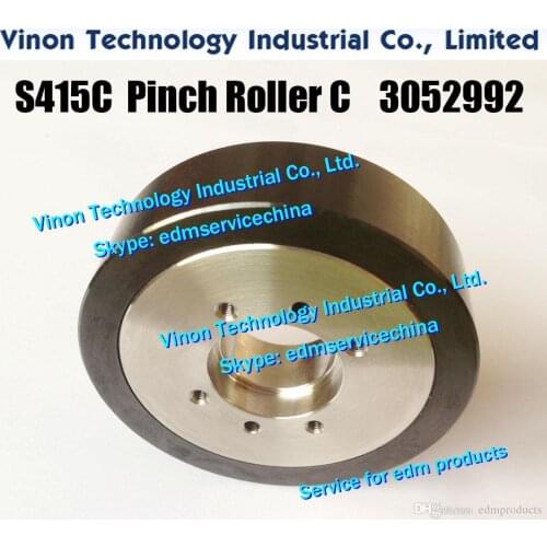 3052992 Ceramic Pinch Roller C (Black) S415C 70x21x20tmm Feed section for 3052772, 2020172 Sodic A500W.A320D.A530D wire-cut edm