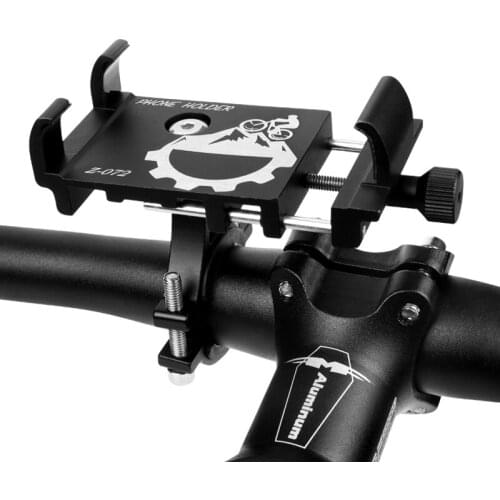 Aluminum Bicycle Mobile Phone Bracket For 3.5-6.2 Inch Smart Phone Adjustable Bracket GPS Bicycle Mobile Phone Bracket