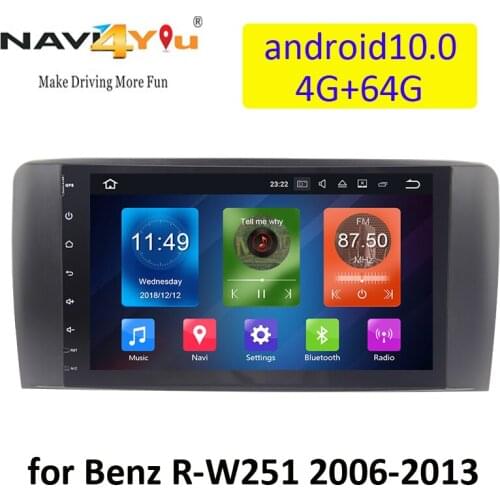 9'' 2Din Android10.0 4G+64G Auto Radio Car Multimedia Player for Mercedes Benz R-class W251 R280 R300 R320 R350 R500 R63 AMG DAB