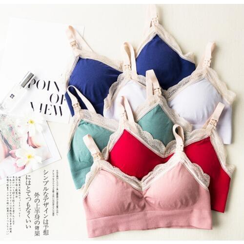 Maternity Seamless Clip Down Nursing bra clothes breastfeeding bra Breast feeding bras for pregnant women Wire Free underwear