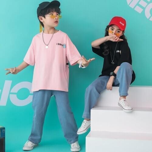Hip Hop Kids Jazz Dance Costumes for Girls Boys Ballroom Dancing Costume Show Clothes Fashion Street Wear Competition Dancewear