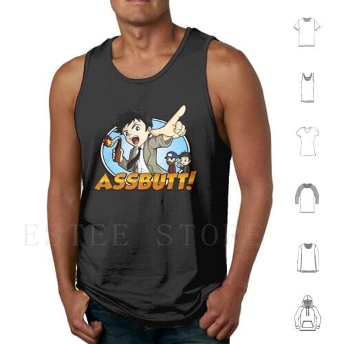 Hey Assbutt! Tank Tops Vest Sleeveless Supernatural Castiel Angel Lucifer Dean Sam Winchester Bobby Singer Paranormal