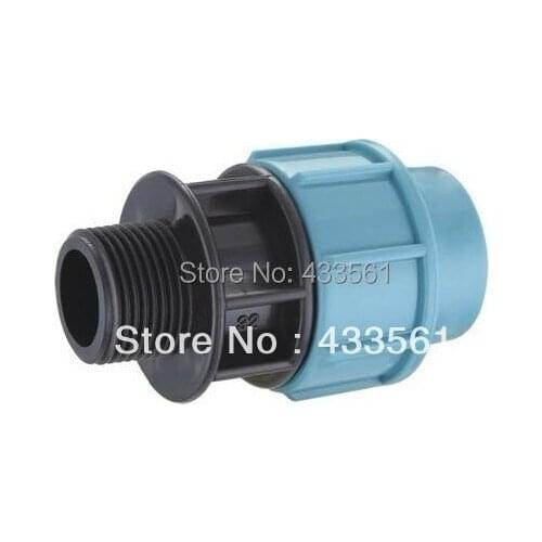Quality PP Compression Fittings Male adapting DN20 X1/2 " connector for warm and cold water Pipeline Application