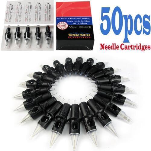 50Pcs Stigma Disposable Needle Cartridge forTattoo Pen machine Mixed tattoo needles 3rl 5rl 7rl