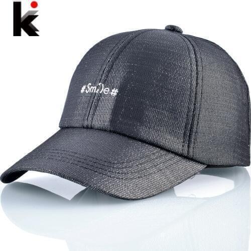 Unisex Hat For Men #Smile# Embroidery Baseball Caps Women Flashing Snapback Hip Hop Hats Kpop Drake Casquette Bone Mosculino