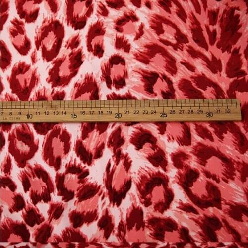 Classic leopard grain twill satin fabric for dress shirt ткань ткани african bazin riche vestido costura telas tissu sewing tela