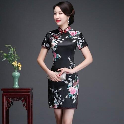 Cheongsam short summer new girl Chinese style improved retro slim daily Chinese style dress