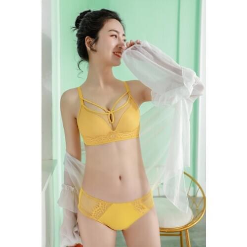 Lace underwear light retro comfortable and zero bondage girl underwear gathered up adjustable bra without steel ring