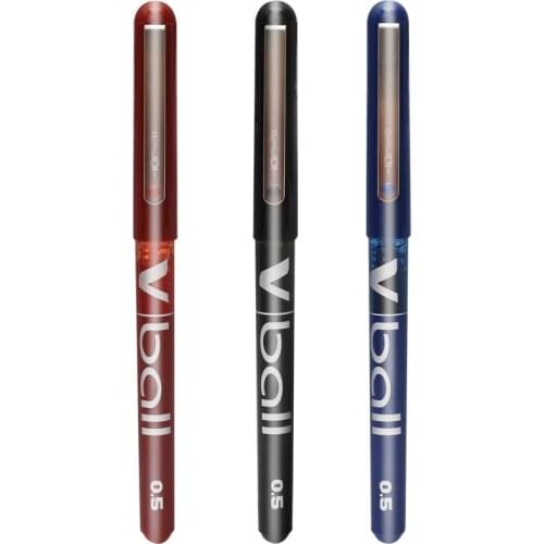 LifeMaster Pilot V Ball BL-VB5 Pure Liquid Ink Gel Pen Black/Blue Super Smooth Writing Supplies