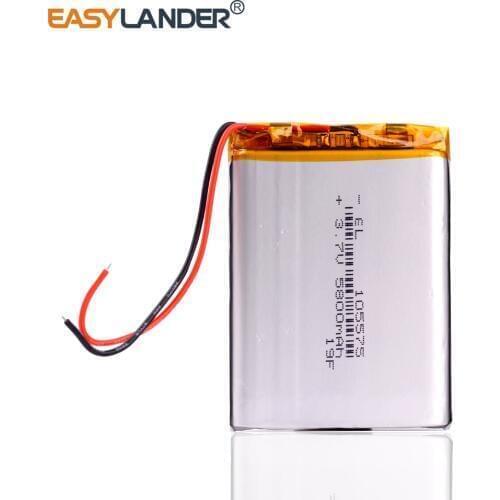 105575 3.7V 5800mAh li-Polymer Li-ion Rechargeable Battery For GPS PSP DVD PAD E-book tablet pc power bank video game 105573