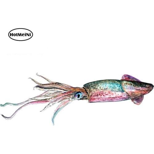 HotMeiNi 13cm x 4.5cm Cartoon Car Sticker Squid Sticker Decal Wildlife Outdoors Nature Hunt Camp Art Decal Car Styling Decor