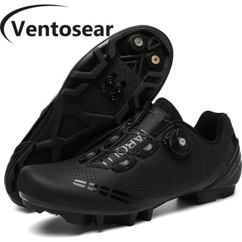Ventosear Men 2021 New Black Road Athletics Bicycle Sneakers Women Sapatilha Ciclismo Male Leather Mountain Dirt Cycling Shoes