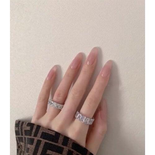 24Pcs Ballet False Nails Flat Creative Wear Nails Press On Nails Fake Nails With Glue Nail Art tools