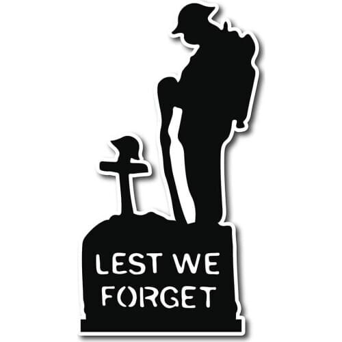 Lest We Forget Military Flags Anniversary Stickers Poppies Decals Cars Windows Refrigerators Laptop Stickers Home Decor