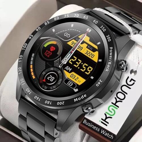 2021 New Luxury Steel Men Smart Watch Women Full Touch Screen Bluetooth Call Music Player Fitness Tracker Smartwatch for phone