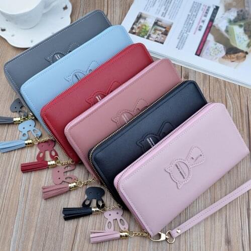 2021 New Handbag Womens Long Zipper Wallets Korean Fashion Handbag Coin Wallet Large Capacity Mobile Phone Bag