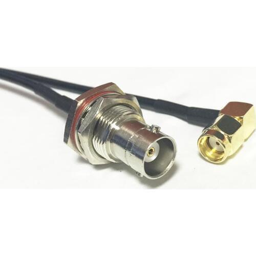 New Modem Coaxial Cable RP-SMA Male Plug Right Angle Switch BNC Female Jack nut Connector RG174 Cable 20CM 8" Adapter RF Jumper