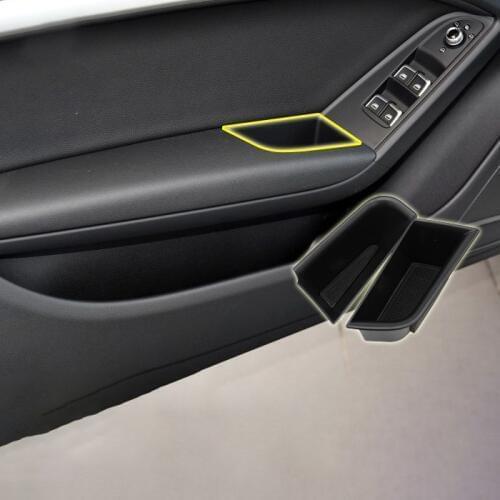 Front Door Armrest Storage Box Container Phone Holder Armrest Storage Box Bin Container Car-Styling for audi A5