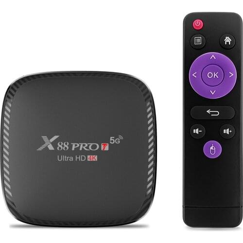 X88 PRO T Android 10.0 Smart TV Box Allwinner H313 Quad-core UHD 4K Media Player 2.4G/5G Dual-band WiFi 2+16/1+8 GB Set Top Box