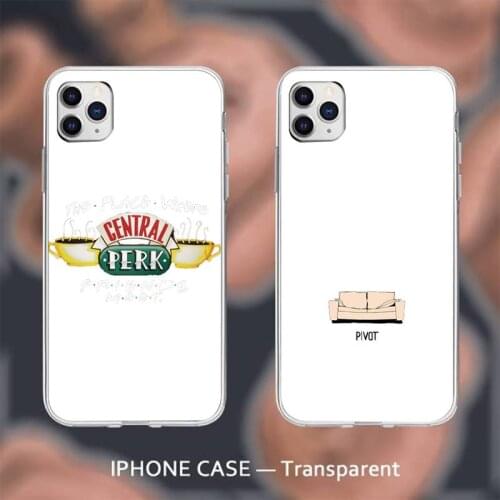 Friends TV Show Door Phone Case Transparent for iPhone 6 7 8 11 12 s mini pro X XS XR MAX Plus cover funda shell
