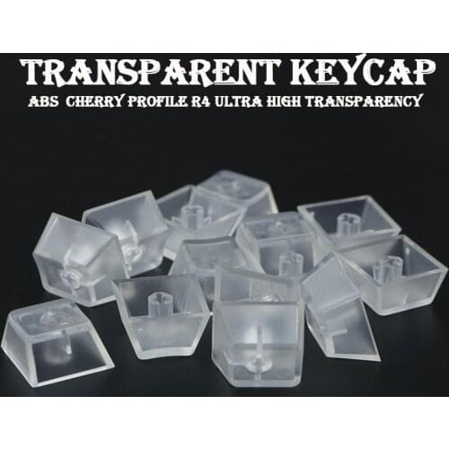 ABS Cherry Profile R4 transparente keycap For mechanical keyboard Back light blank no letters Ultra high transparency keycaps