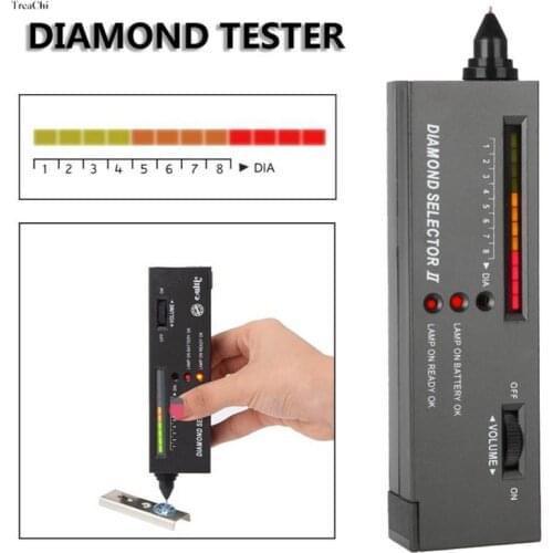 High Accurate Diamond Tester Selector Gemstone Test Pen Gem Watcher Tool Led Indicator Jewelry Shop 1Pc V2