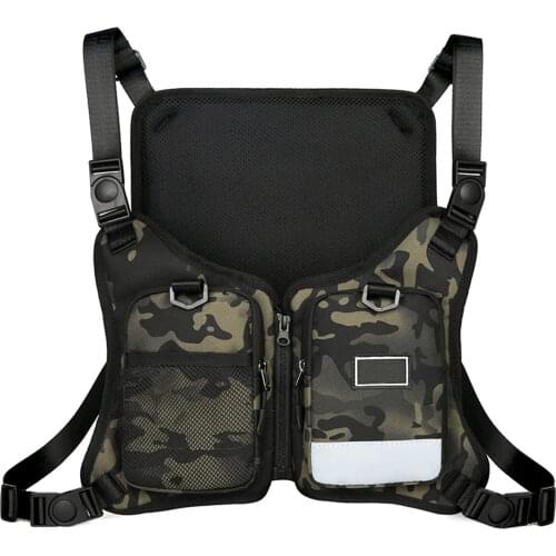 Backpack 2021 New Sports Backpack Camouflage Running Chest Bag Outdoor Night Riding Reflective Backpack Multifunctional Storage