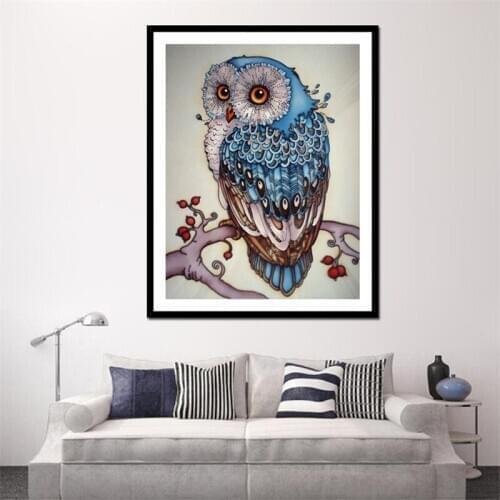 Owl Full Square 5D Diamond Painting Embroidery Animals Cross Stitch Rhinestone Home Decor
