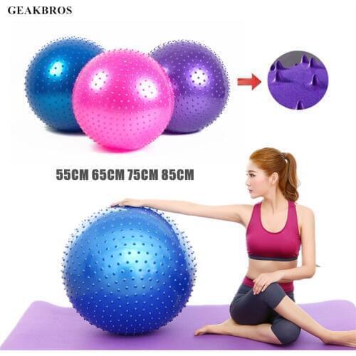 Sports Yoga Balls Message Point Fitness Gym Balance Fitball Exercise Pilates Workout Barbed Massage Ball 55cm 65cm 75cm 85cm