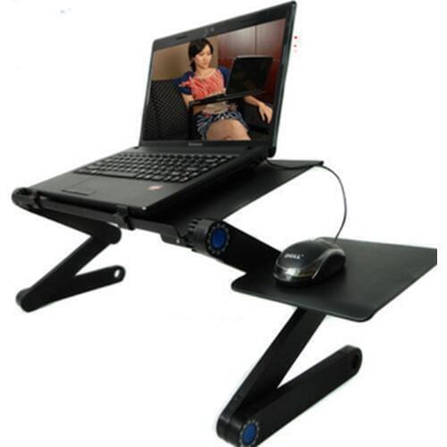 Ergonomic TV Bed Lap desk Tray PC Table Aluminum Stand Notebook Table Desk Stand With Mouse Pad Adjustable Portable Laptop Desk