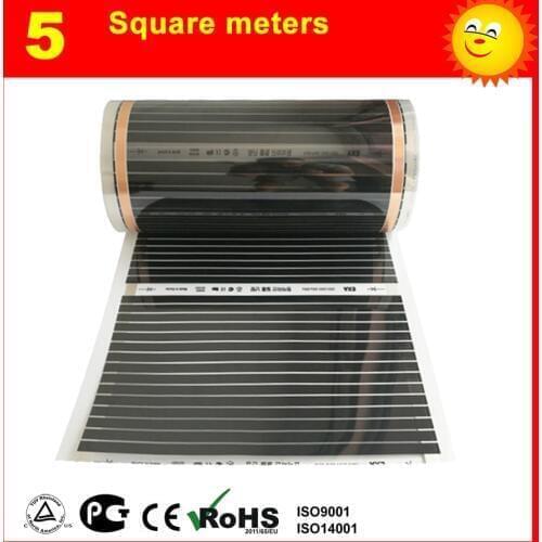 TF floor Heating film 5 Square meter , AC220V infrared heating film 50cm x 10m electric heater for room