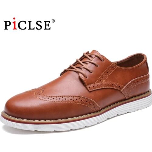 Plus Size 48 Brogue style Oxford shoes for Men Flat shoes Genuine Leather Casual Men Shoes Handmade Leather Shoes Men Loafers