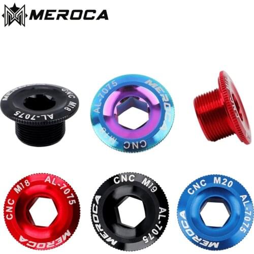 MEROCA Mountain Bike Aluminum Alloy CNC Screw Bicycle Crank Cover Screws M18/M19/M20 Bolt for SHIMANO Iamok