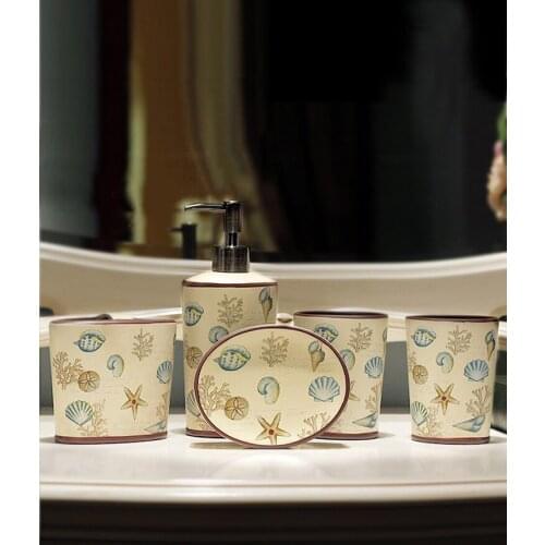 Zq European-Style Vintage Ceramic Bathroom American Gargle Cup Bathroom Toilet Gift