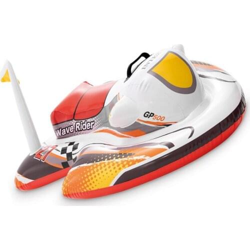 Water Scooter Inflatable Pool Float Kids Motorboat Toy Inflatable Water Floating Chair Toy Swimming Float Row Toy